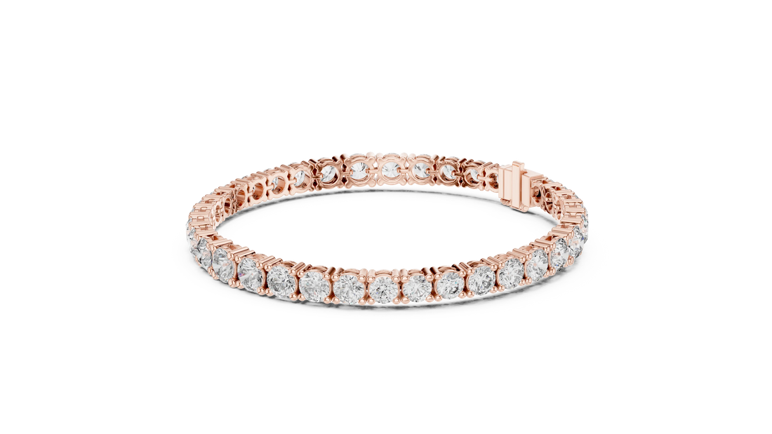 Golden Radiance Diamond Tennis Bracelet