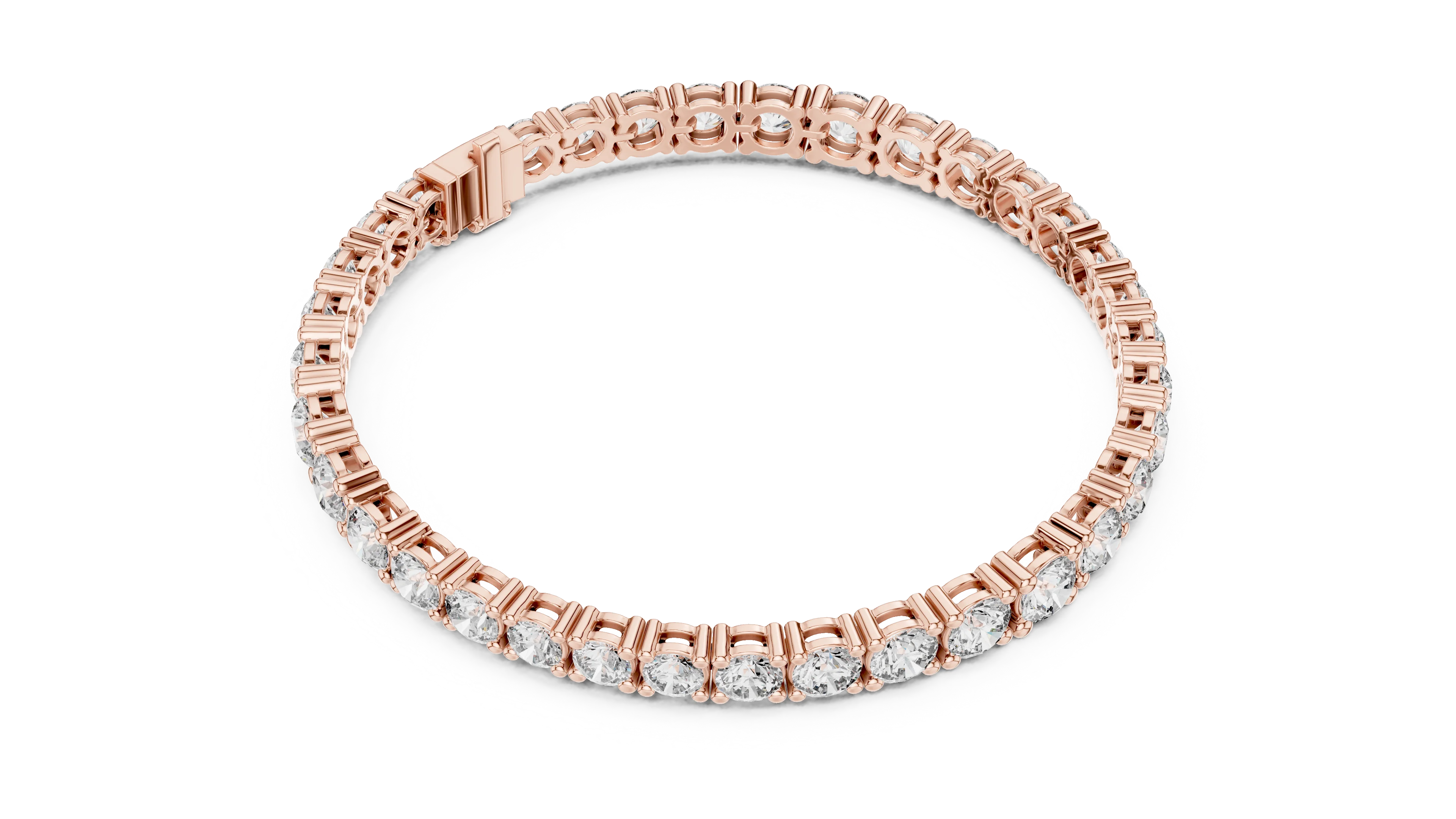 Golden Radiance Diamond Tennis Bracelet