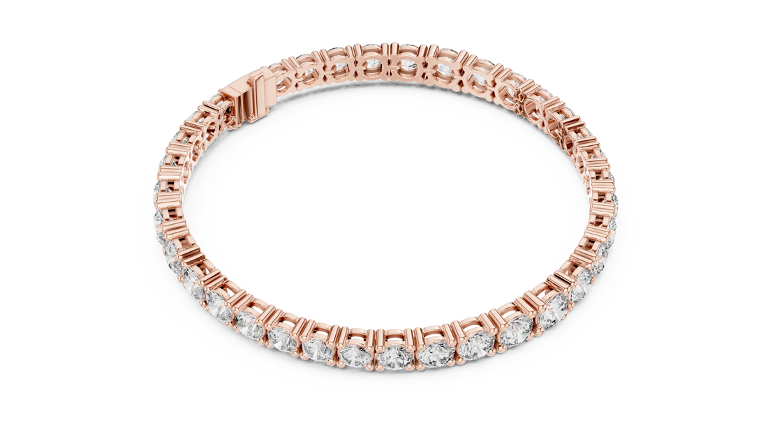 Golden Radiance Diamond Tennis Bracelet