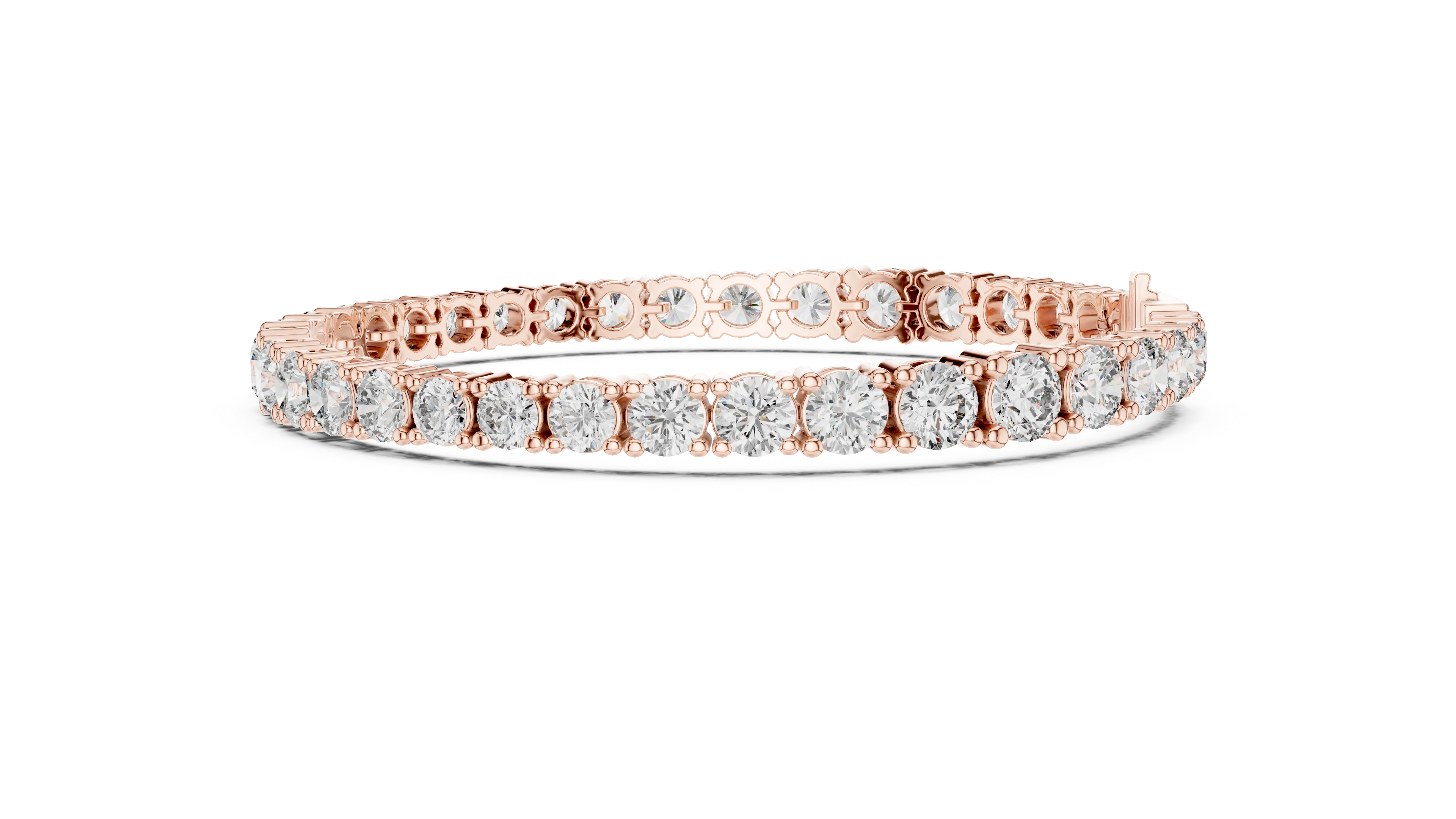 Golden Radiance Diamond Tennis Bracelet