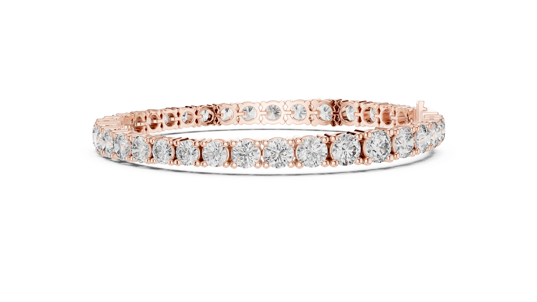 Golden Radiance Diamond Tennis Bracelet