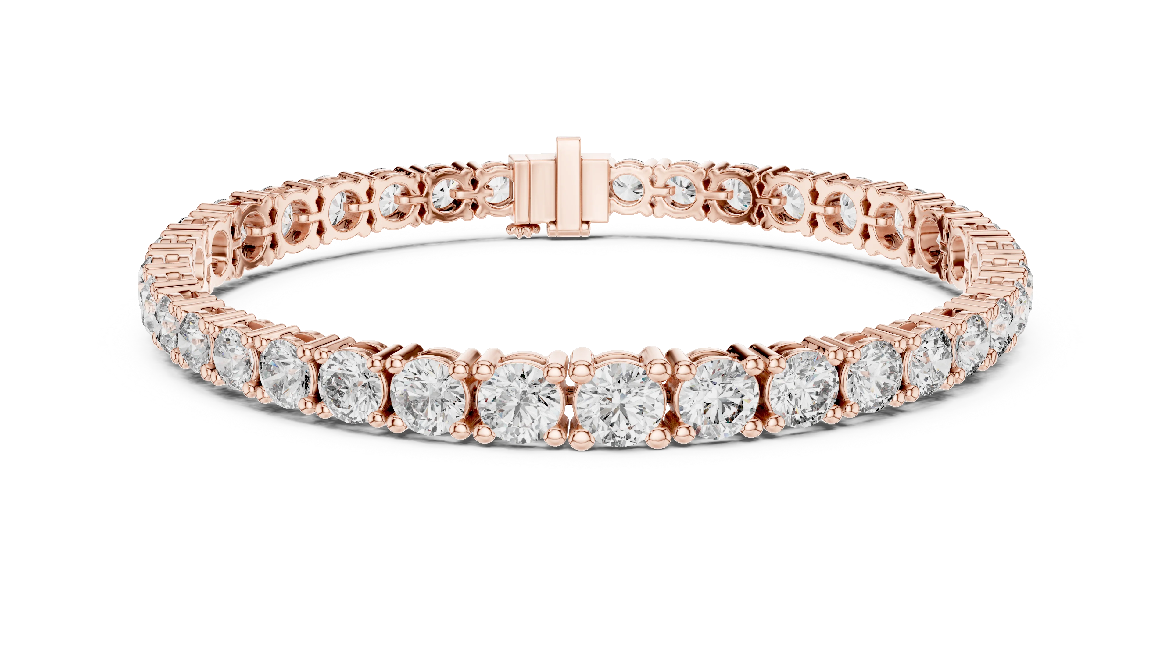 Golden Radiance Diamond Tennis Bracelet