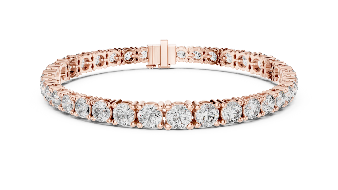 Golden Radiance Diamond Tennis Bracelet