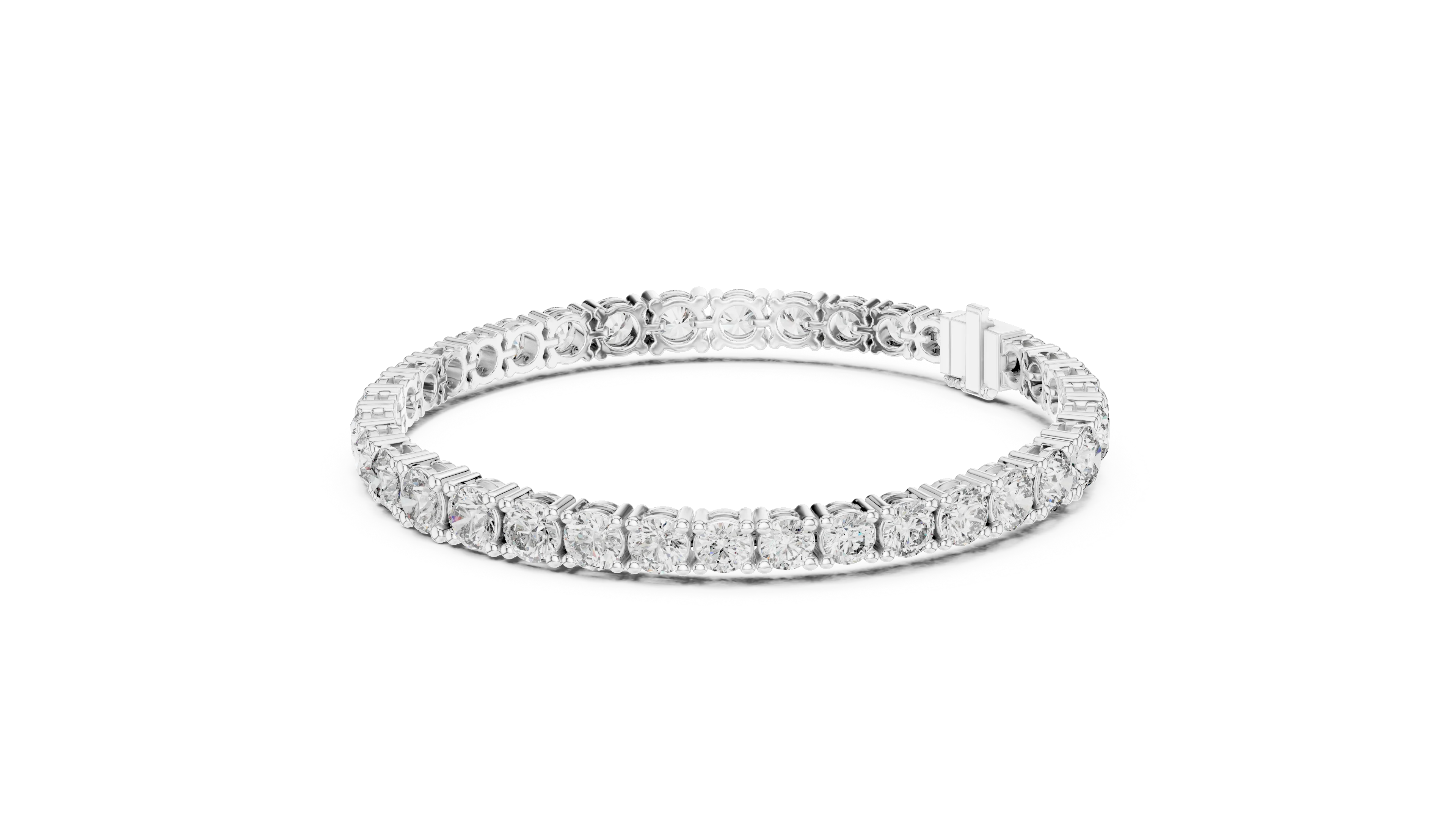 Golden Radiance Diamond Tennis Bracelet
