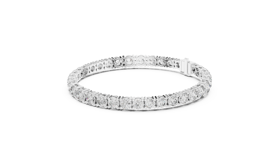 Golden Radiance Diamond Tennis Bracelet