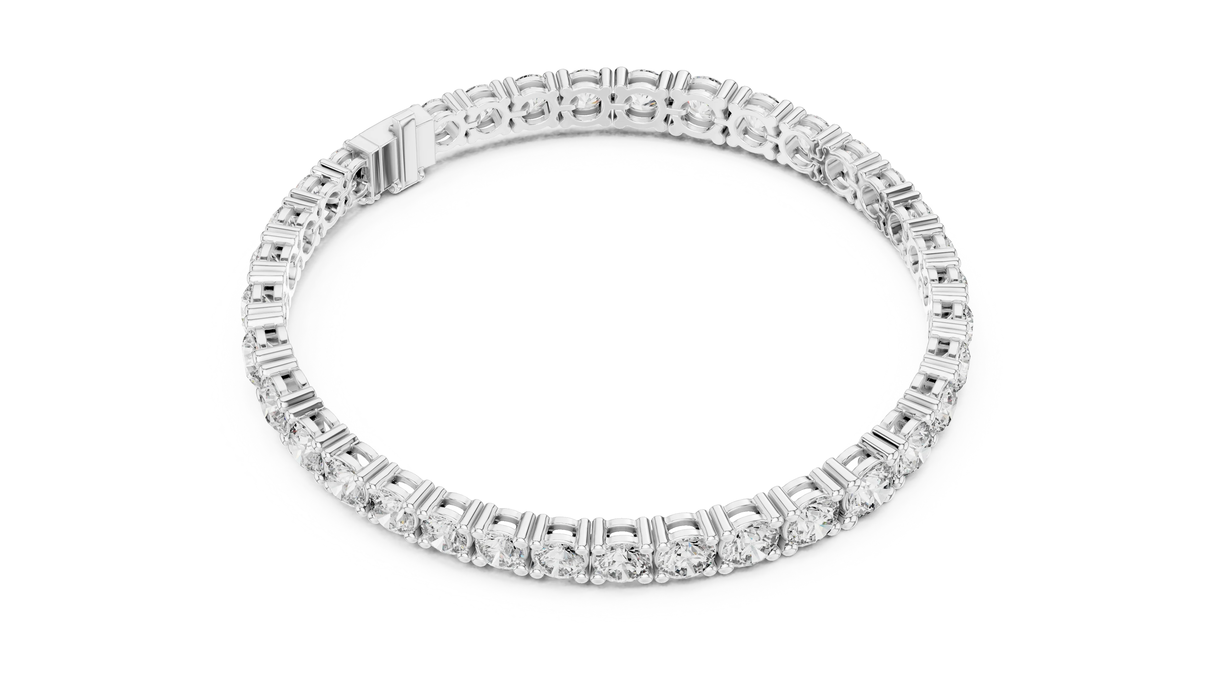 Golden Radiance Diamond Tennis Bracelet