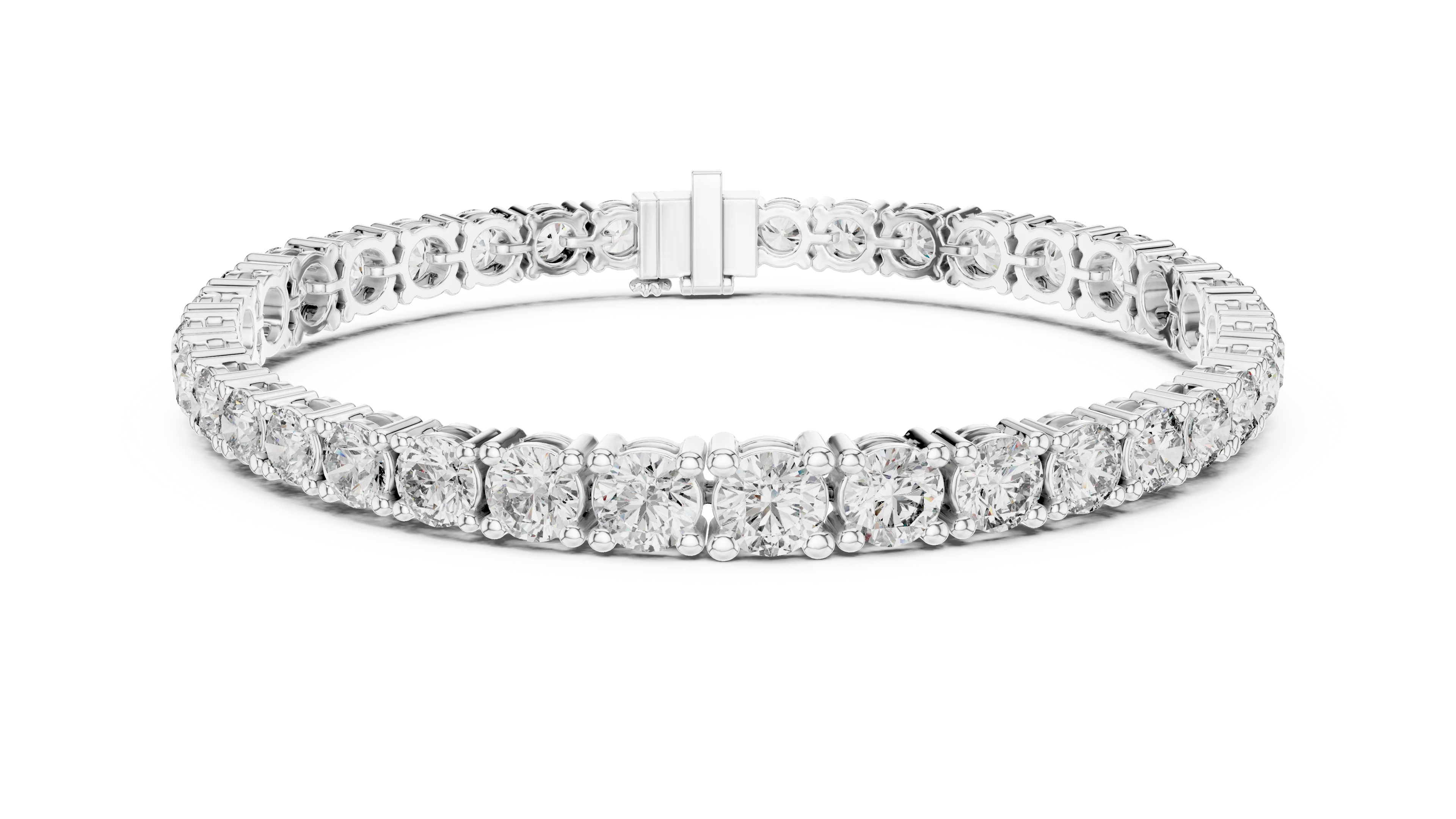 Golden Radiance Diamond Tennis Bracelet