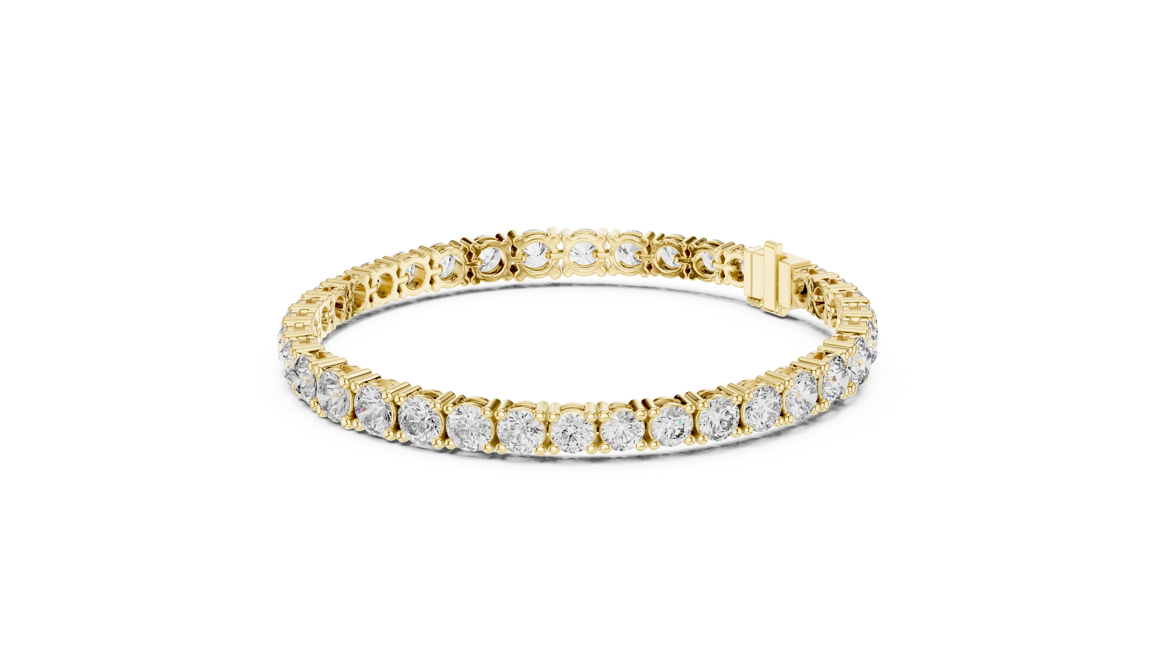 Golden Radiance Diamond Tennis Bracelet