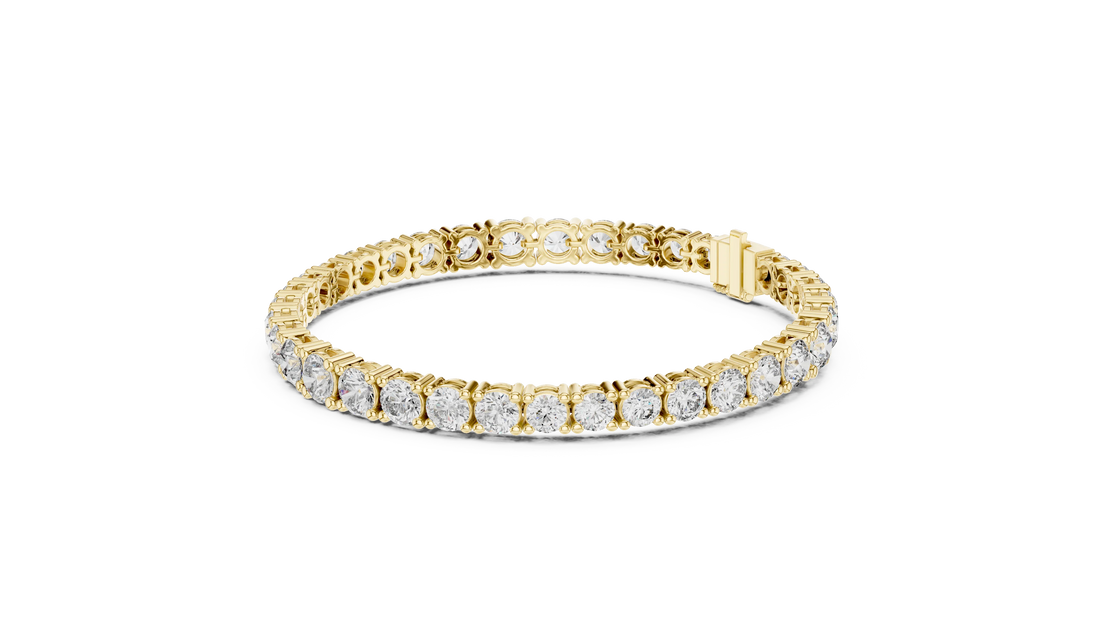 Golden Radiance Diamond Tennis Bracelet