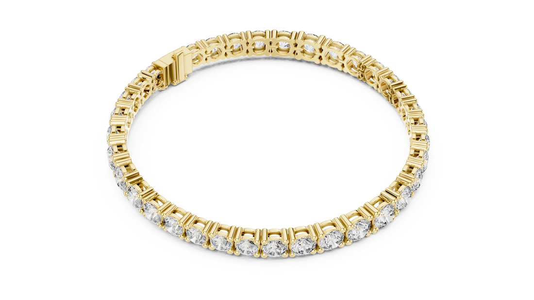Golden Radiance Diamond Tennis Bracelet