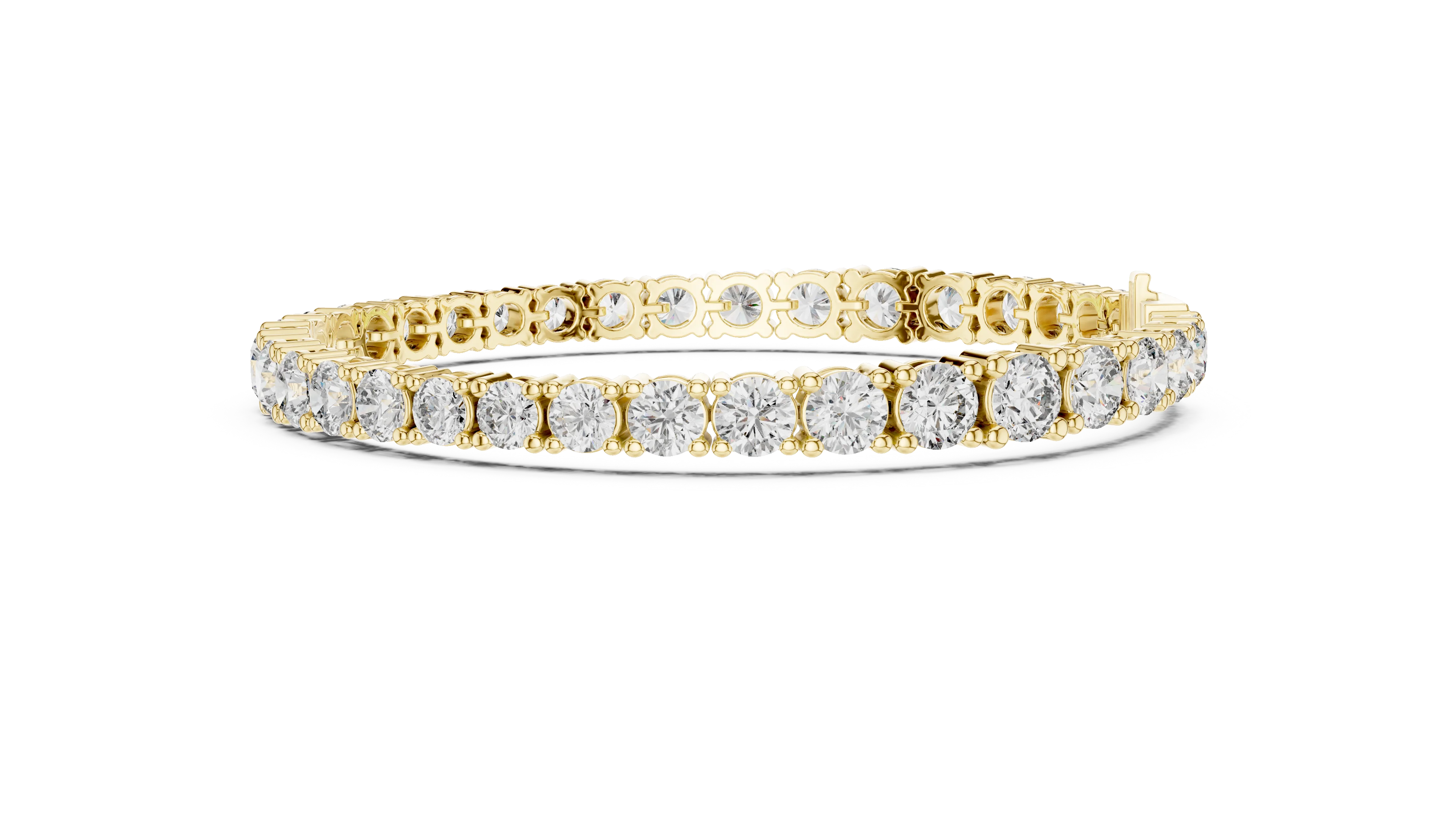 Golden Radiance Diamond Tennis Bracelet