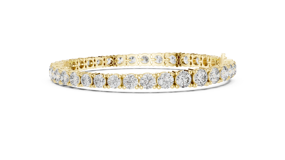 Golden Radiance Diamond Tennis Bracelet