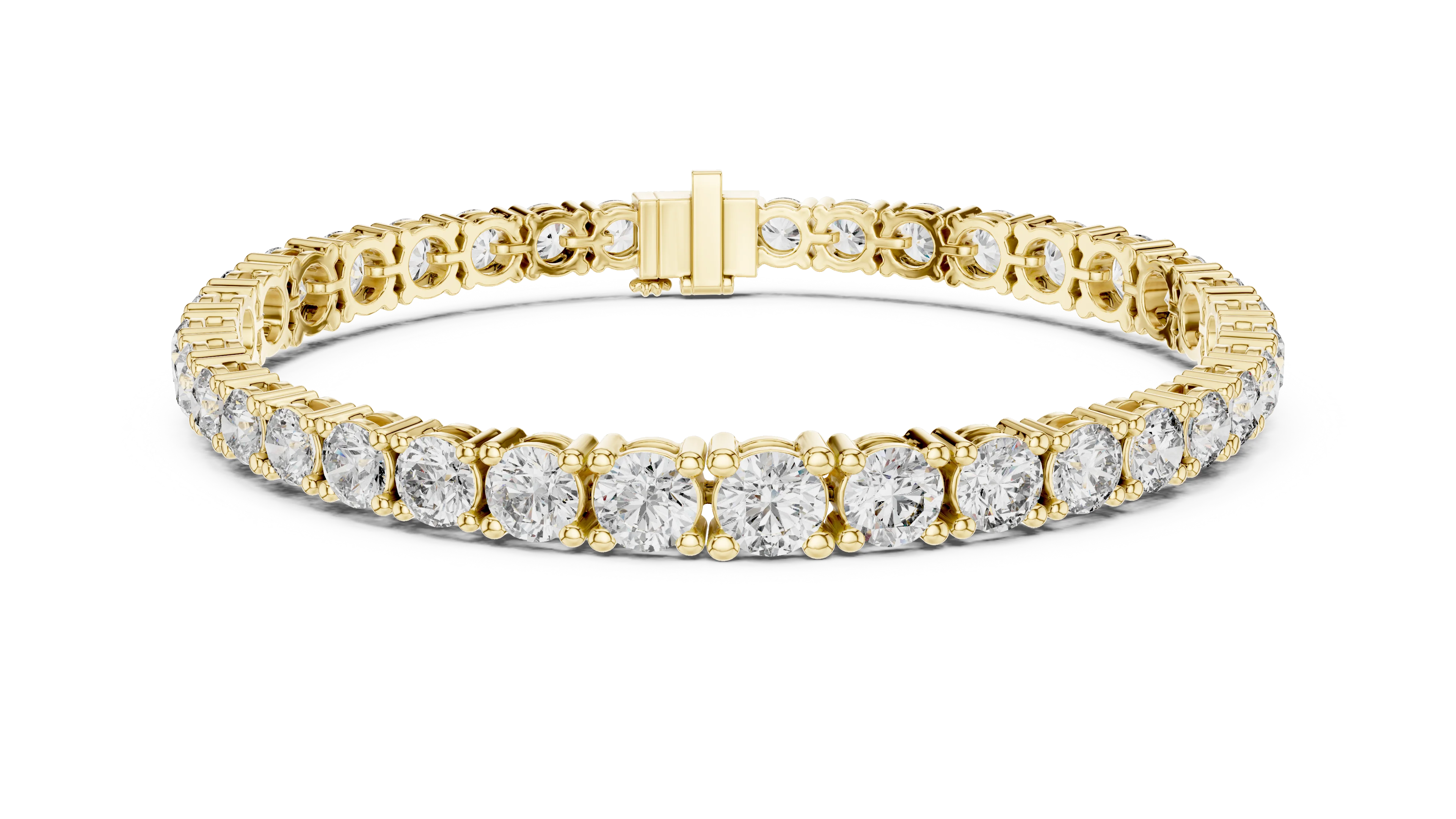 Golden Radiance Diamond Tennis Bracelet