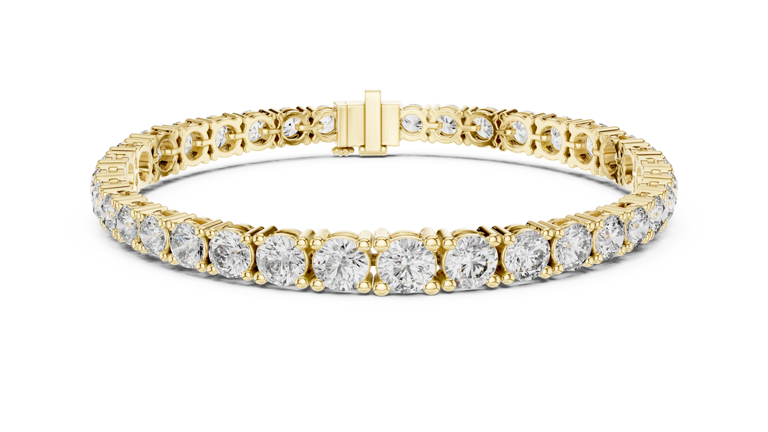 Golden Radiance Diamond Tennis Bracelet