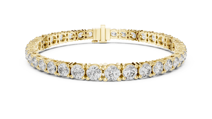 Golden Radiance Diamond Tennis Bracelet