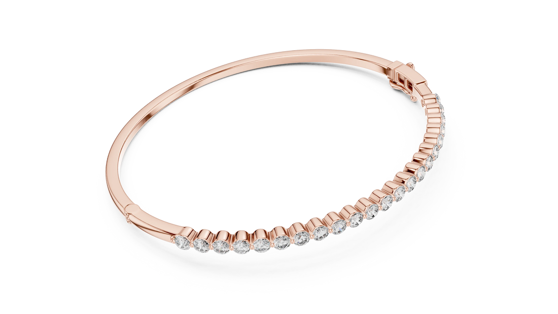Luna Edge Diamond Hinged Bangle