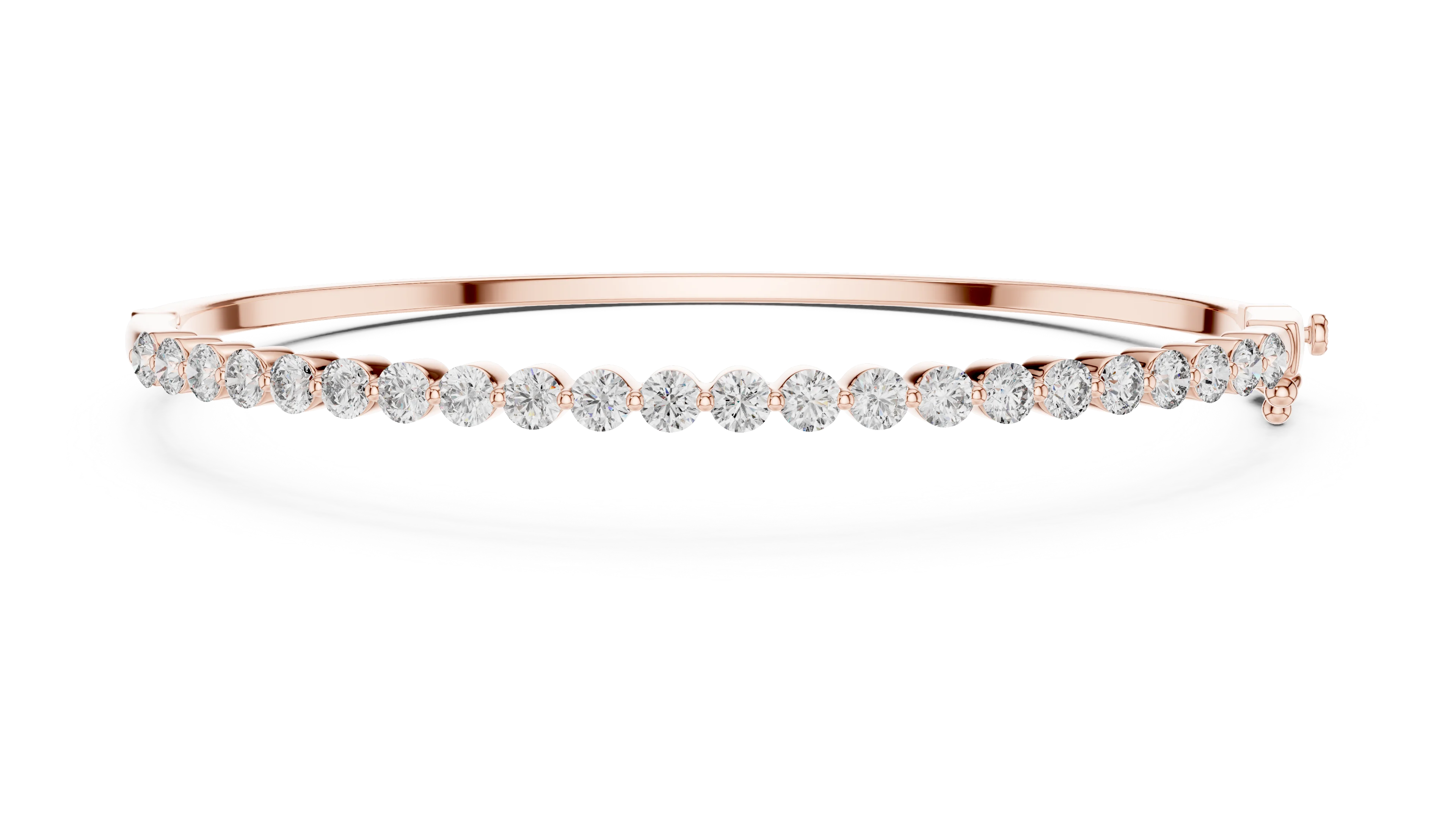 Luna Edge Diamond Hinged Bangle