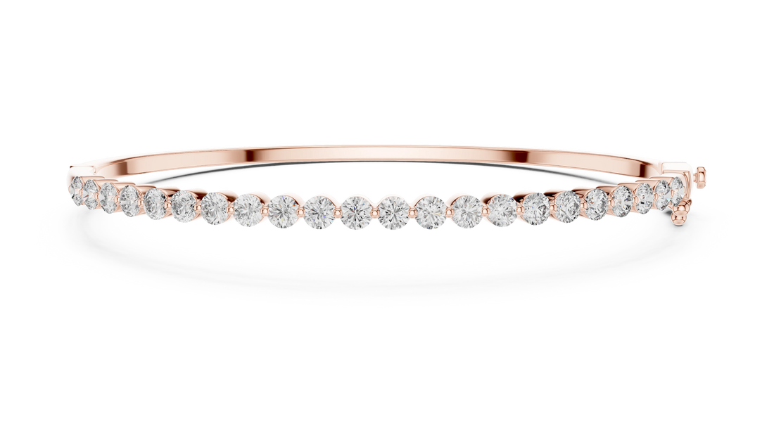 Luna Edge Diamond Hinged Bangle