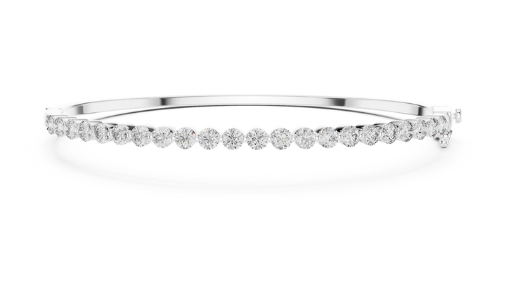 Luna Edge Diamond Hinged Bangle