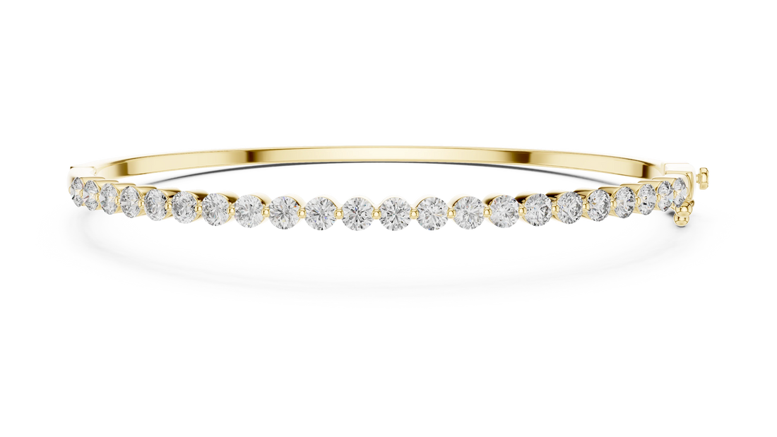 Luna Edge Diamond Hinged Bangle