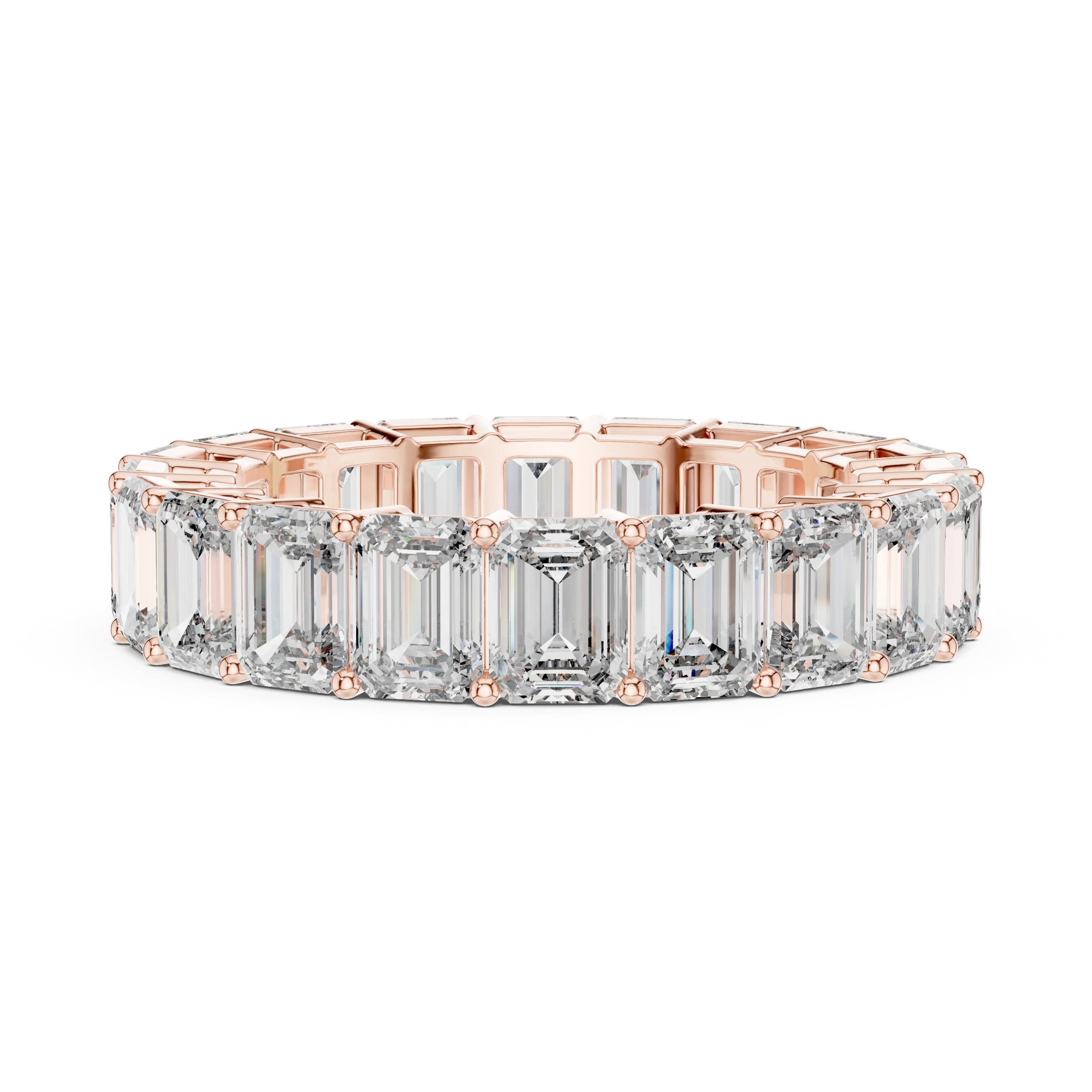 Emerald Cut Diamond Eternity Band