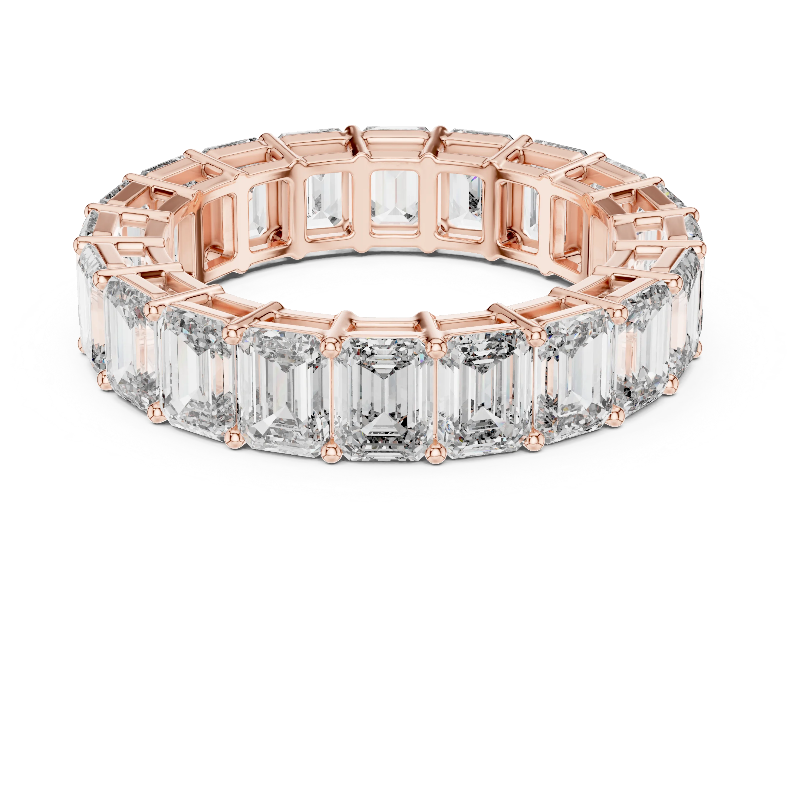 Emerald Cut Diamond Eternity Band