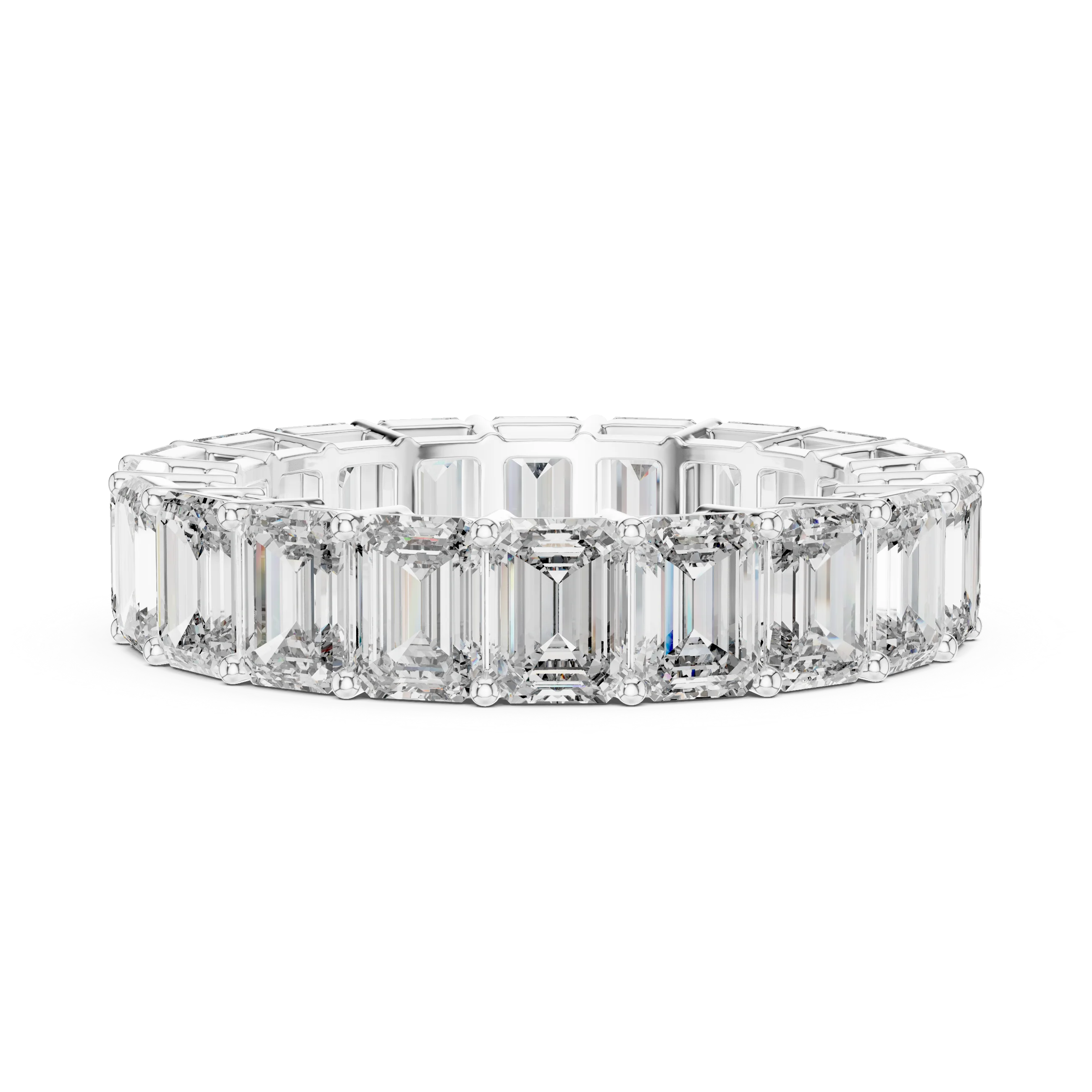 Emerald Cut Diamond Eternity Band