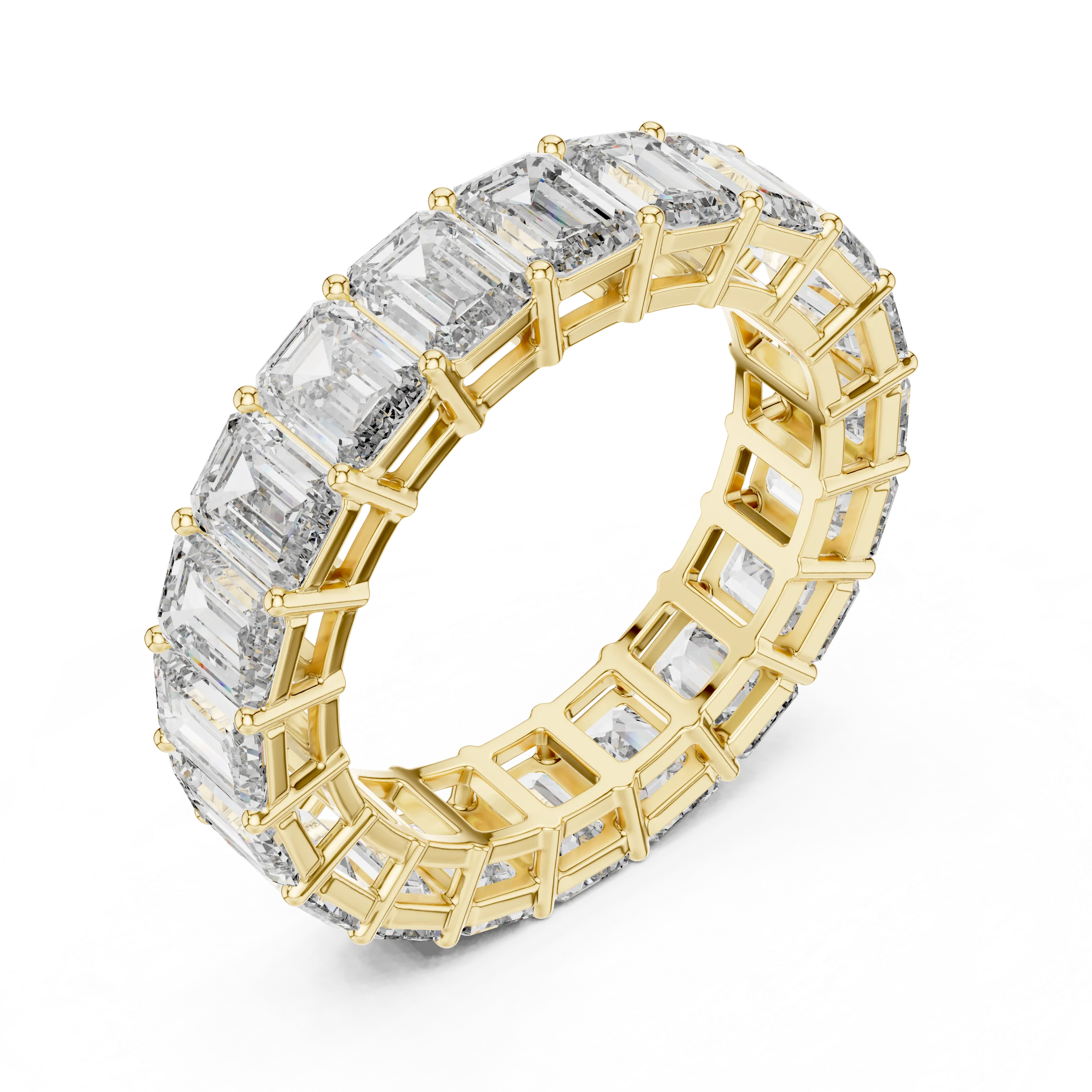 Emerald Cut Diamond Eternity Band