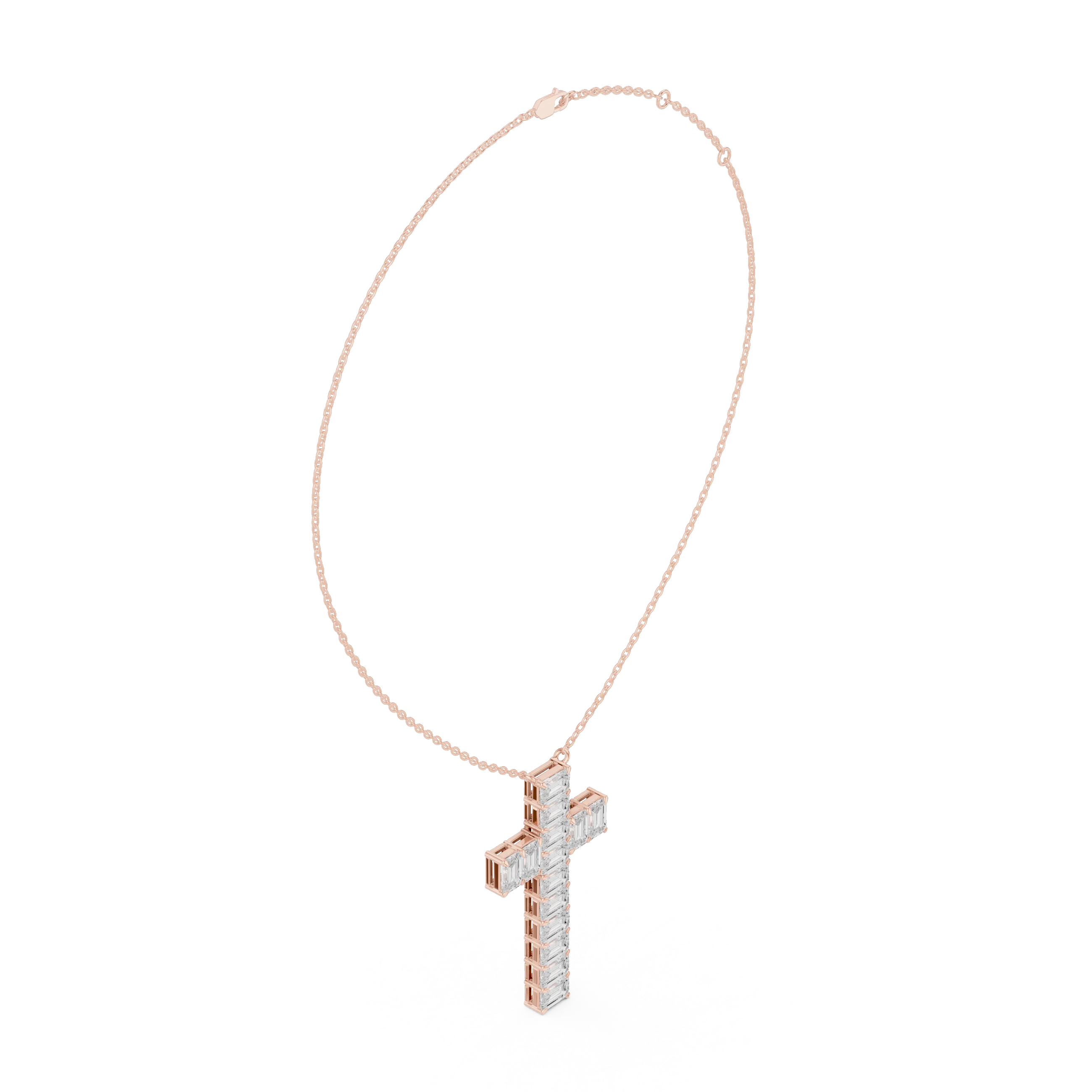 Eternal Faith Diamond Cross Pendant Necklace