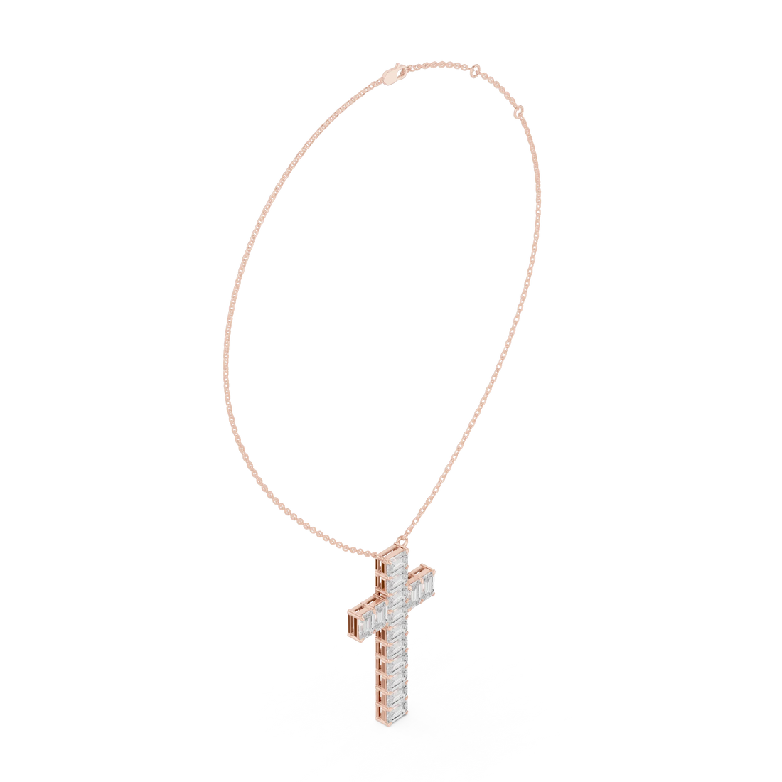 Eternal Faith Diamond Cross Pendant Necklace