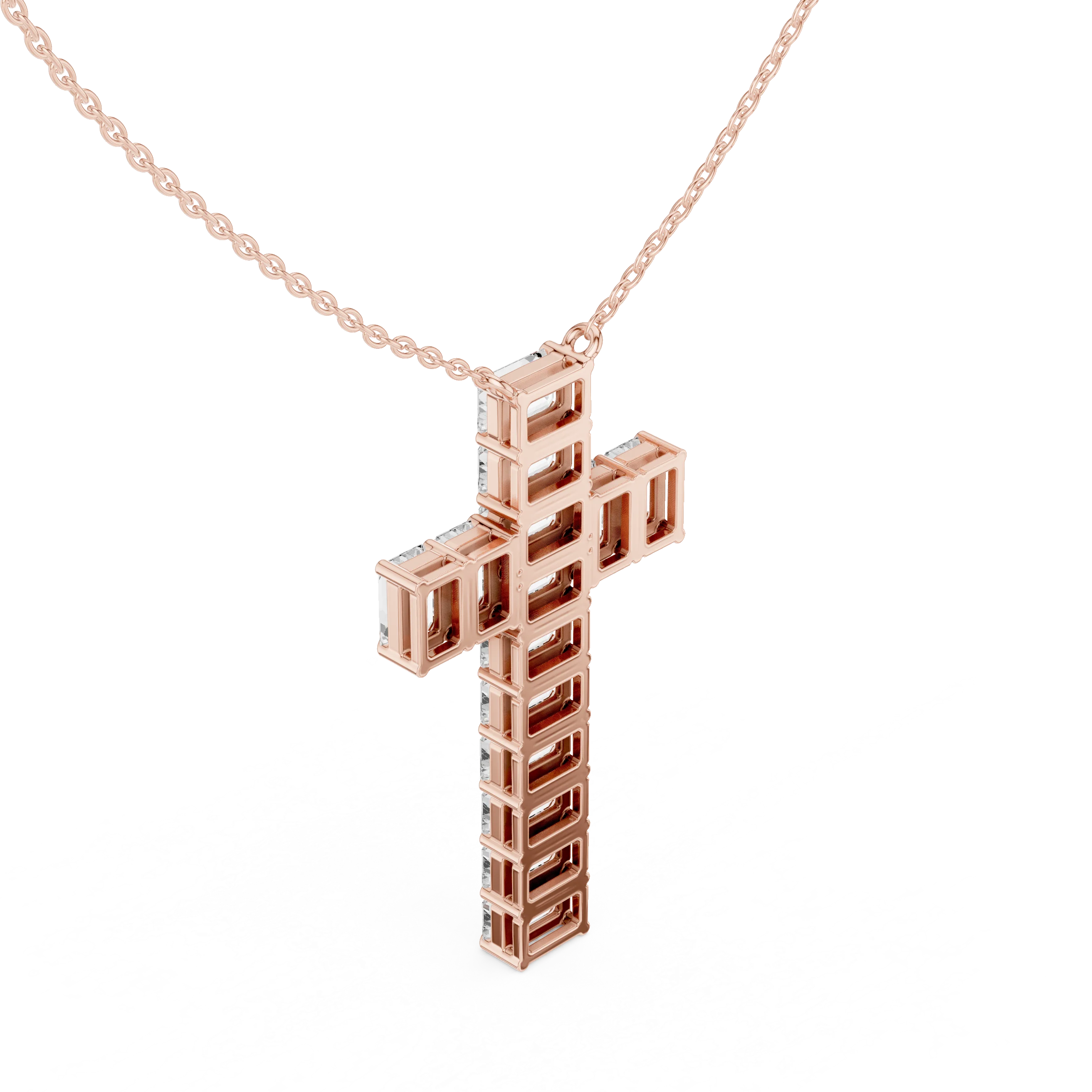 Eternal Faith Diamond Cross Pendant Necklace