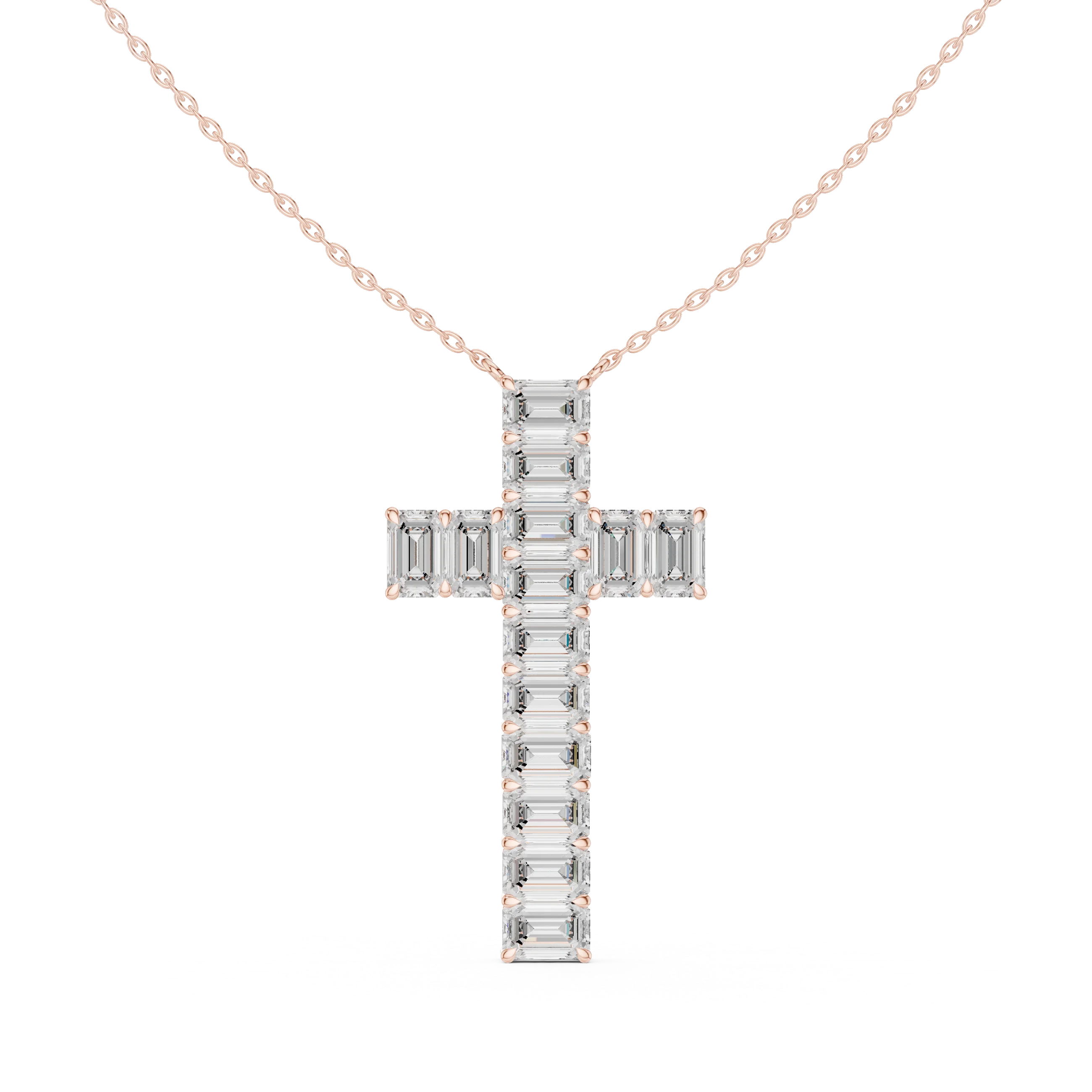 Eternal Faith Diamond Cross Pendant Necklace