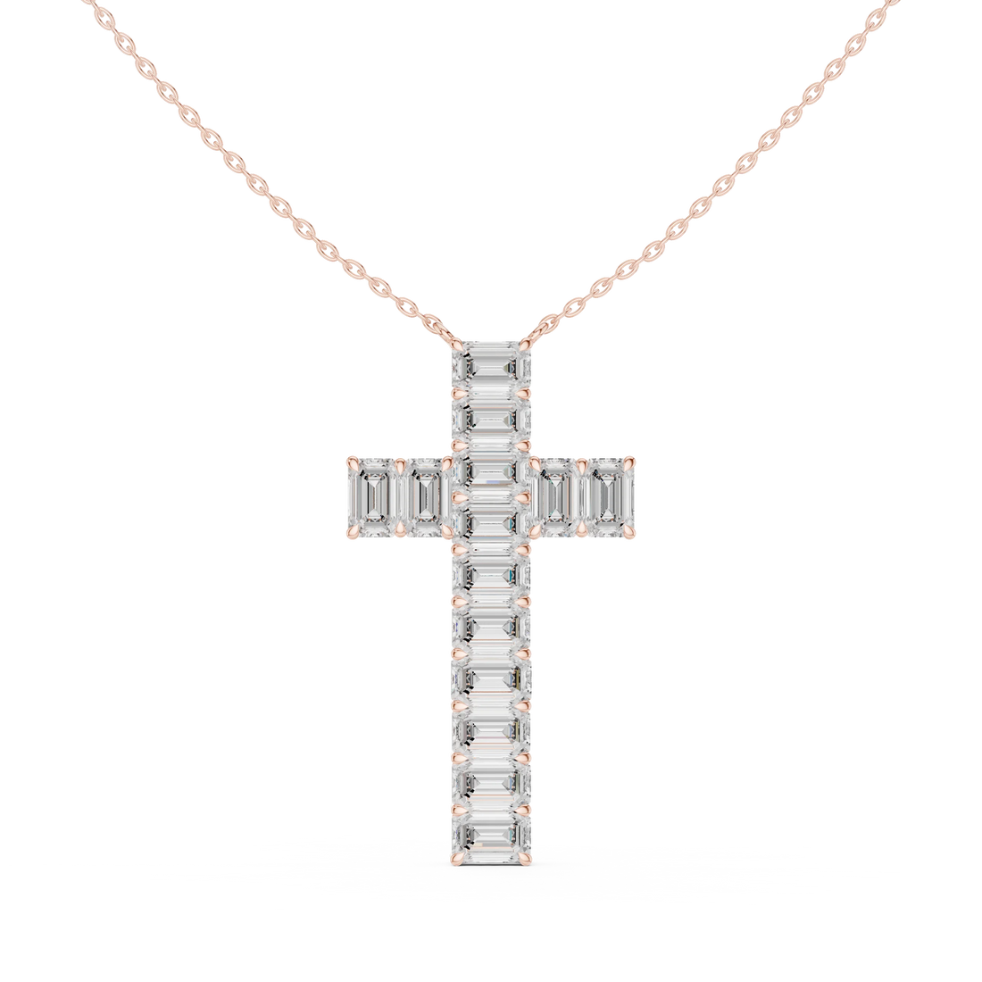 Eternal Faith Diamond Cross Pendant Necklace