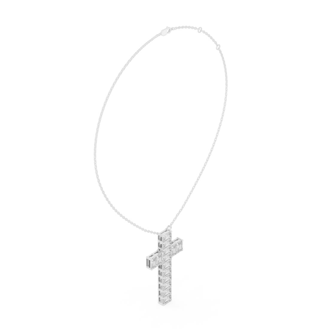 Eternal Faith Diamond Cross Pendant Necklace