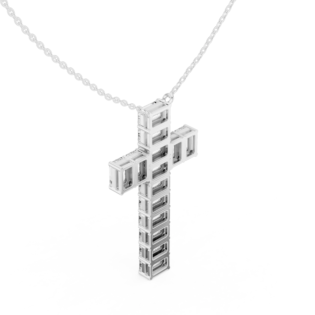 Eternal Faith Diamond Cross Pendant Necklace
