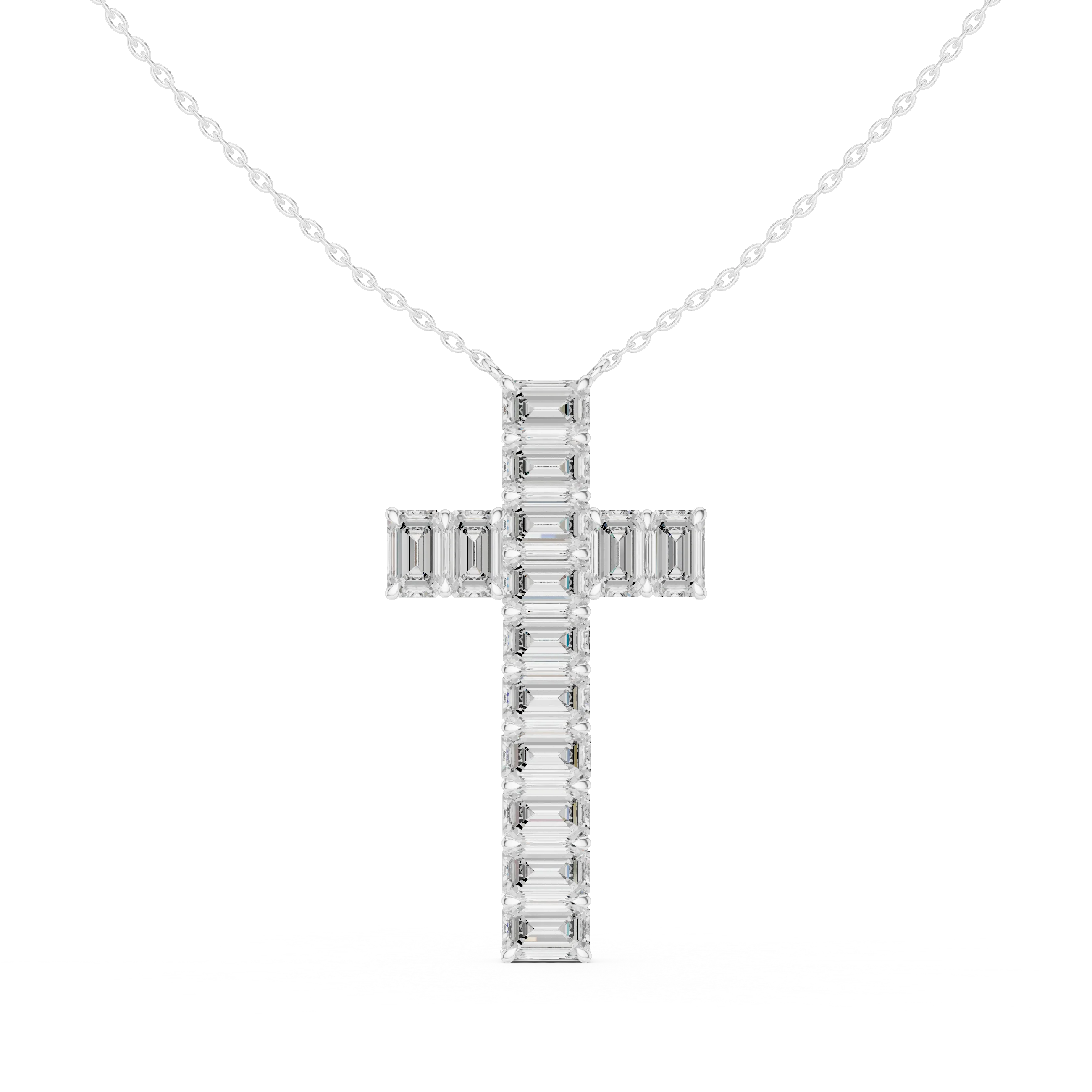 Eternal Faith Diamond Cross Pendant Necklace