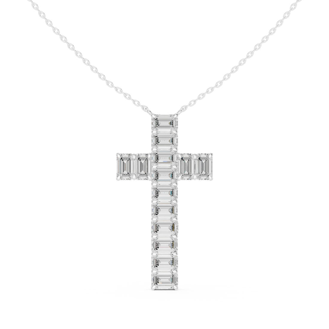 Eternal Faith Diamond Cross Pendant Necklace