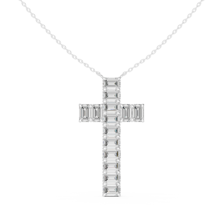 Eternal Faith Diamond Cross Pendant Necklace