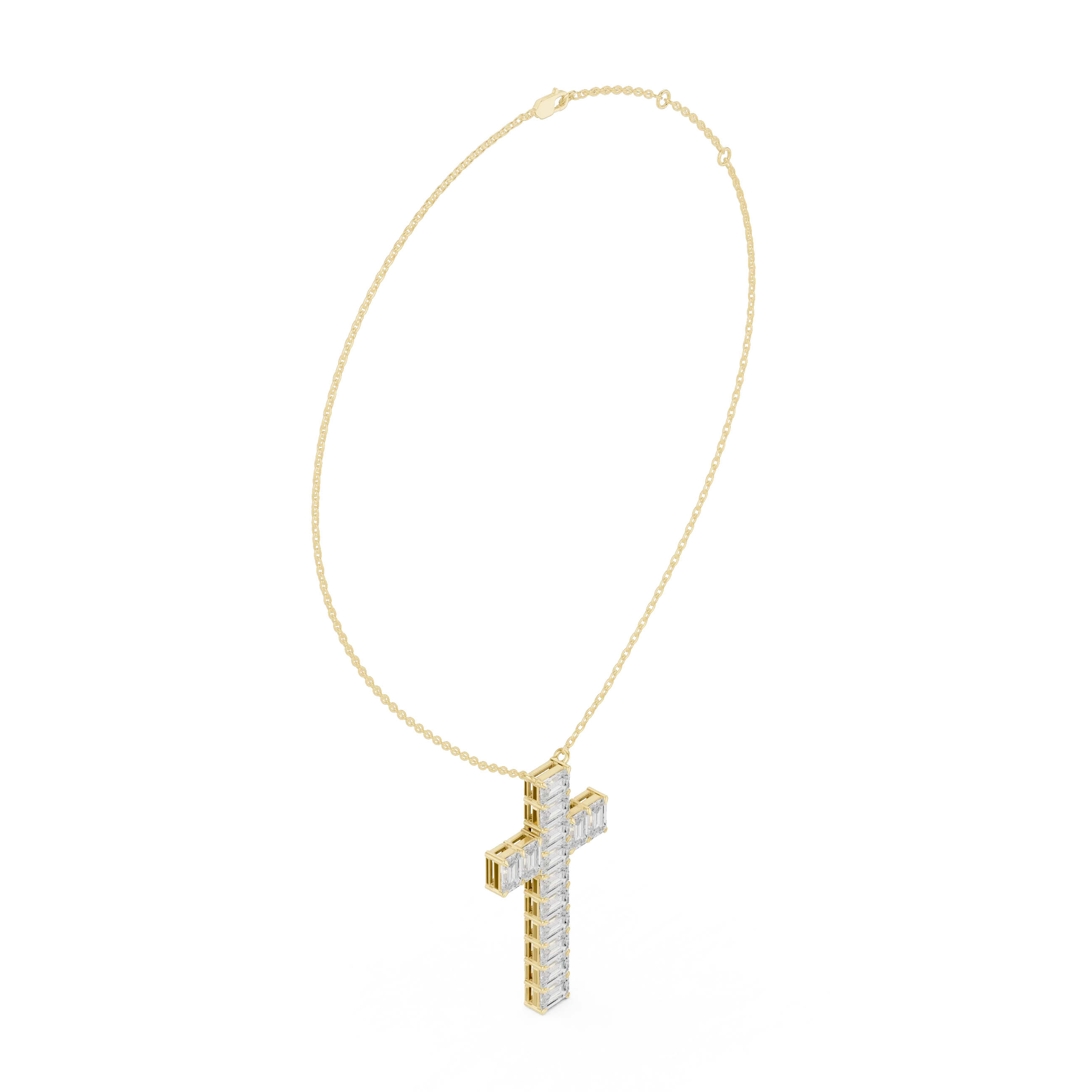 Eternal Faith Diamond Cross Pendant Necklace