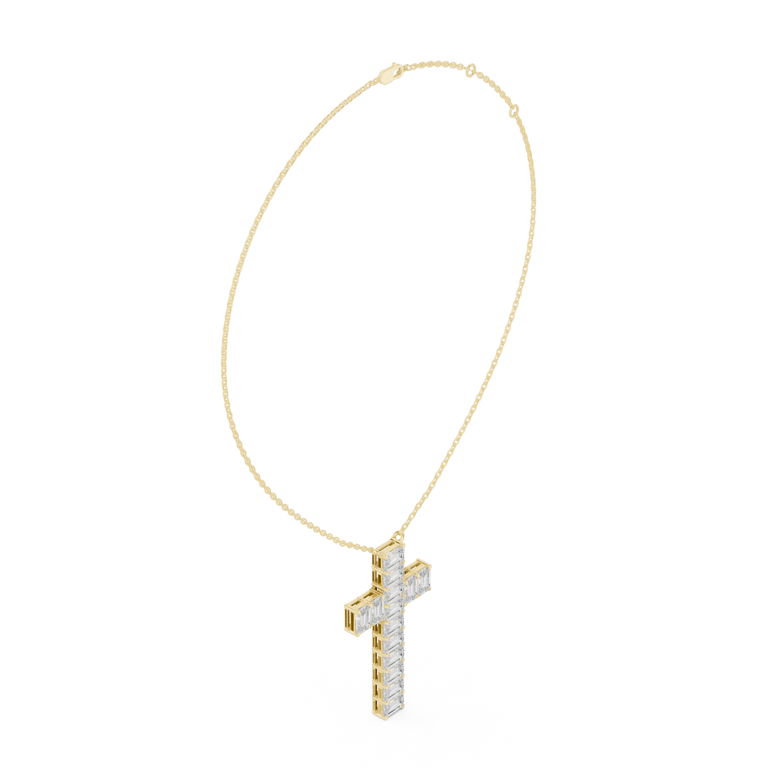 Eternal Faith Diamond Cross Pendant Necklace