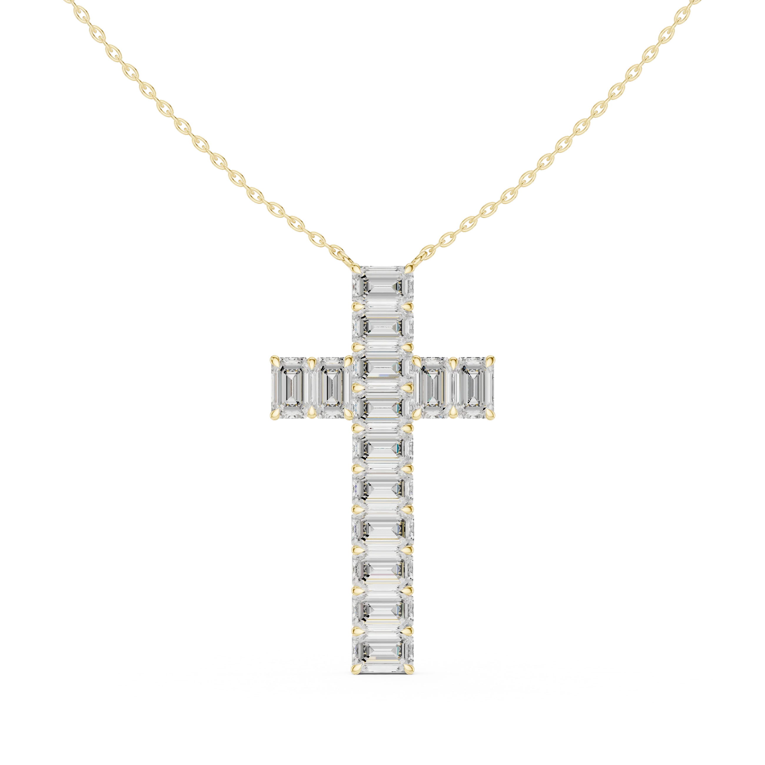 Eternal Faith Diamond Cross Pendant Necklace