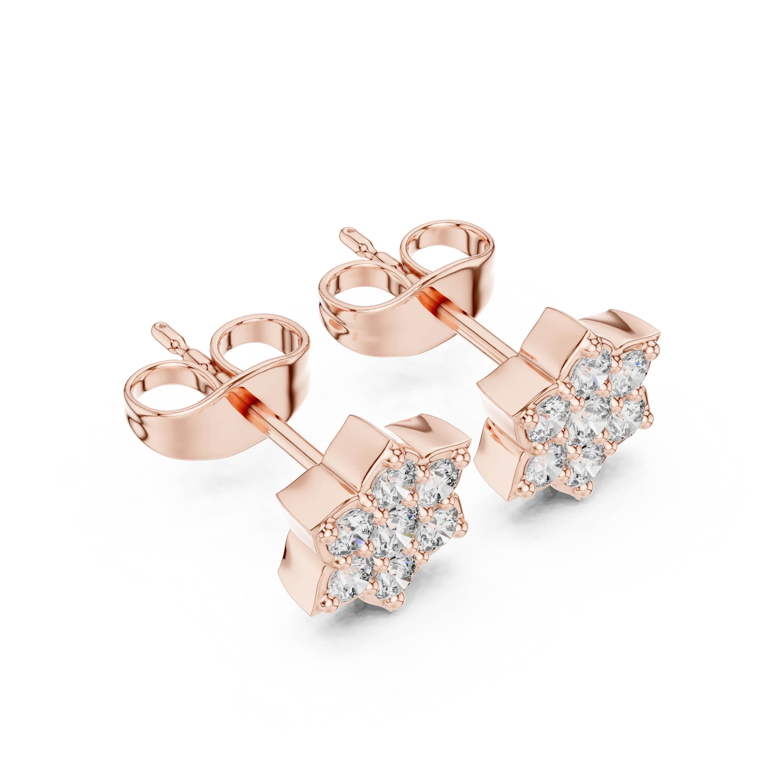 Blossom Sparkle Lab-Grown Diamond Stud Earrings