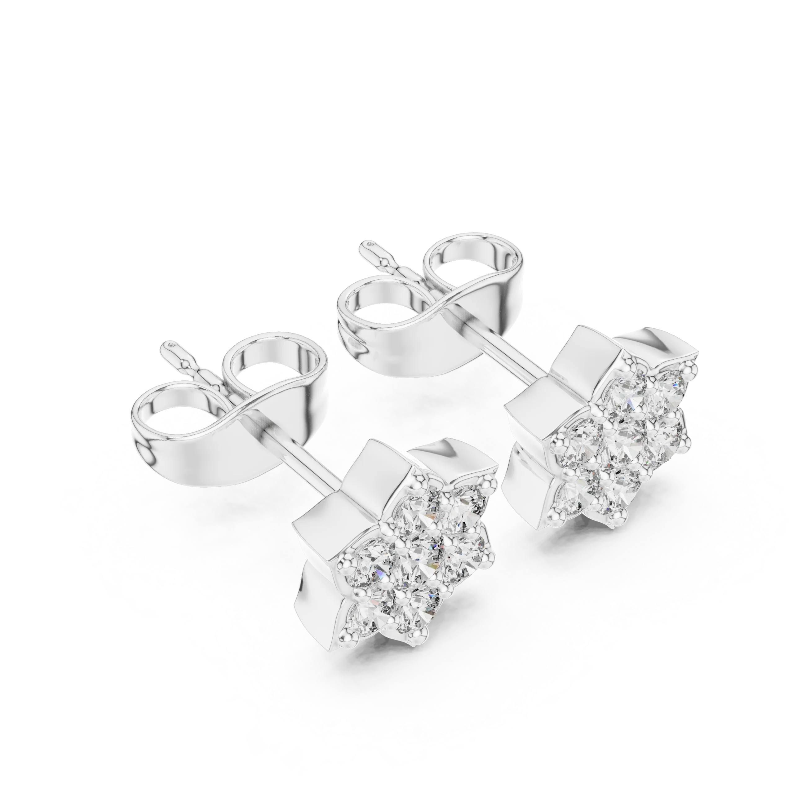 Blossom Sparkle Lab-Grown Diamond Stud Earrings