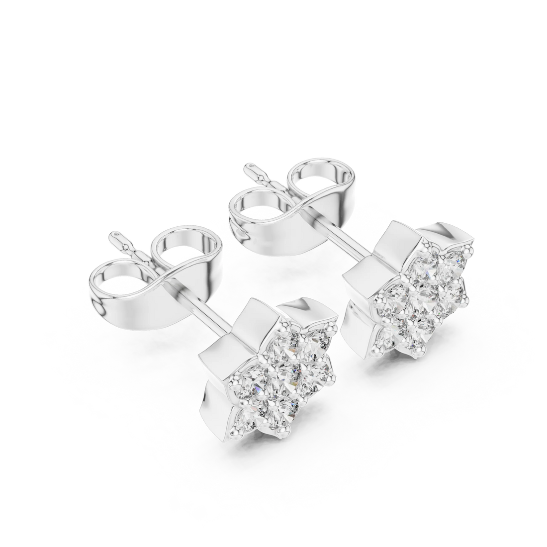 Blossom Sparkle Lab-Grown Diamond Stud Earrings