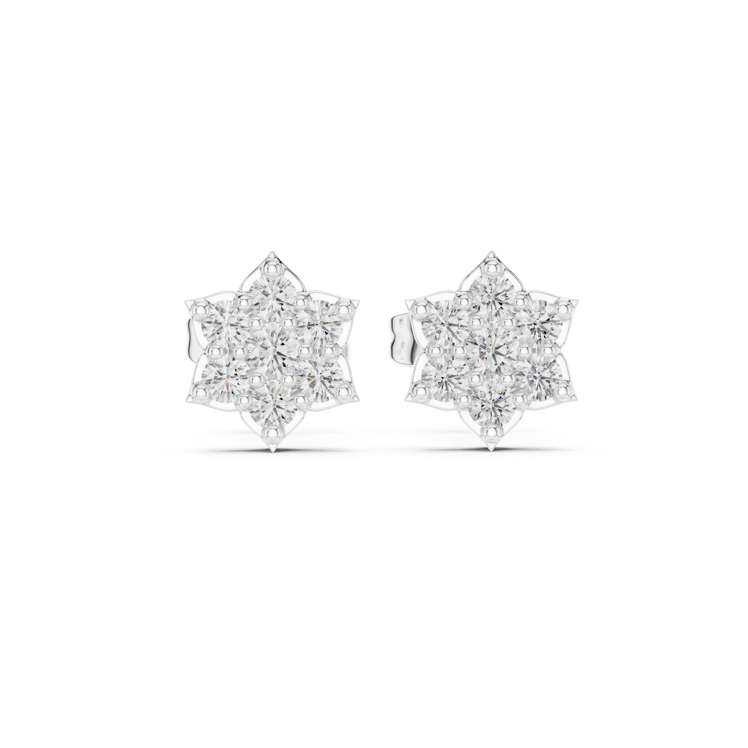 Blossom Sparkle Lab-Grown Diamond Stud Earrings