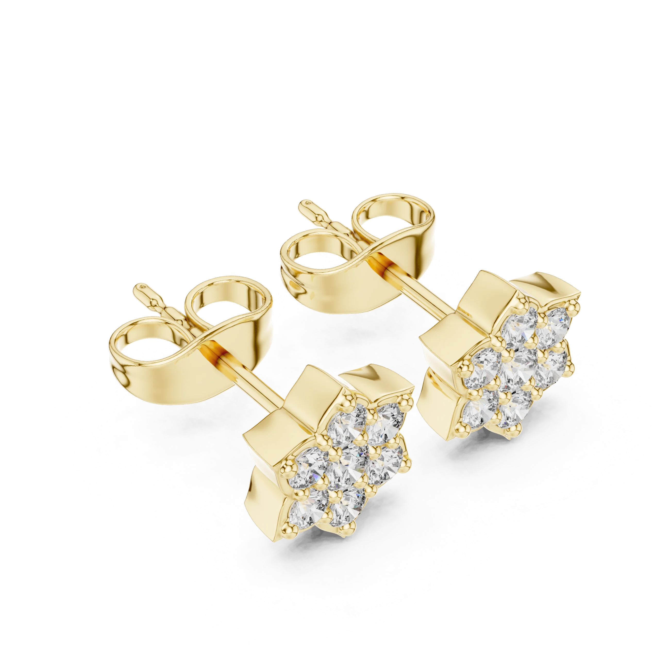 Blossom Sparkle Lab-Grown Diamond Stud Earrings