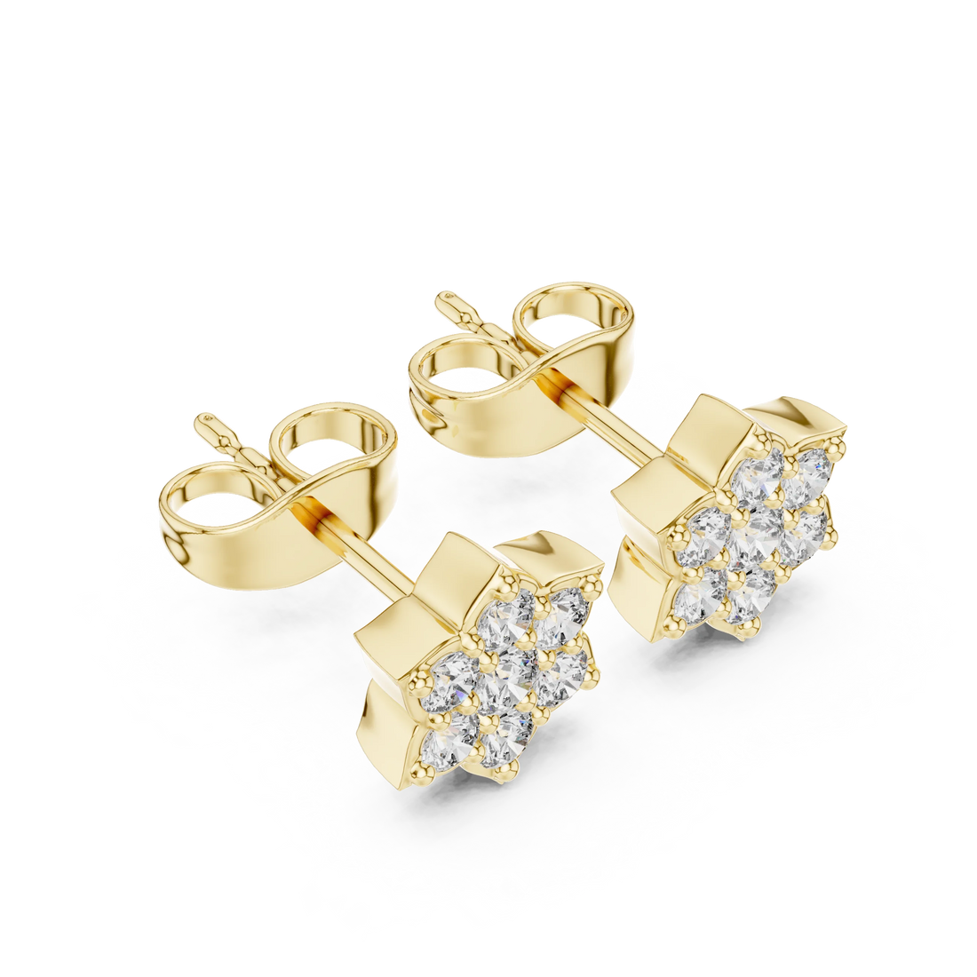 Blossom Sparkle Lab-Grown Diamond Stud Earrings
