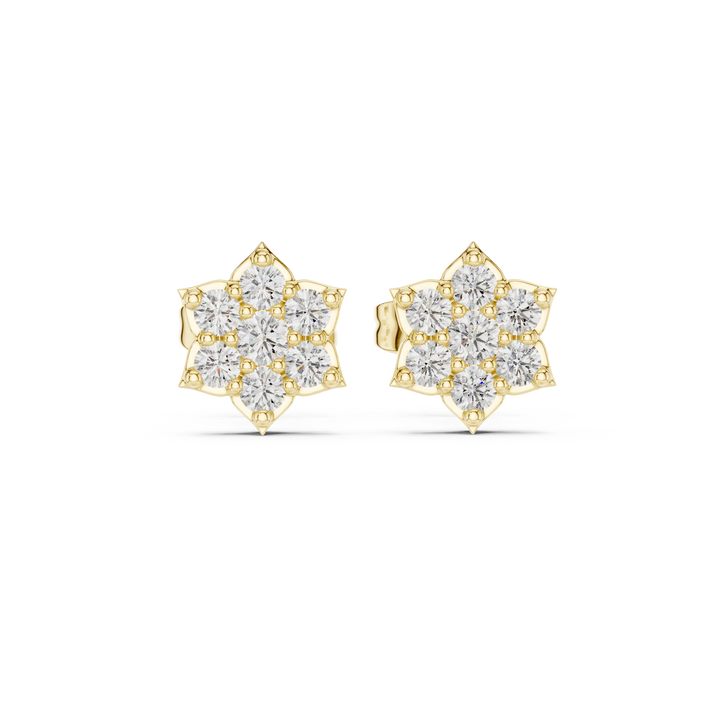 Blossom Sparkle Lab-Grown Diamond Stud Earrings