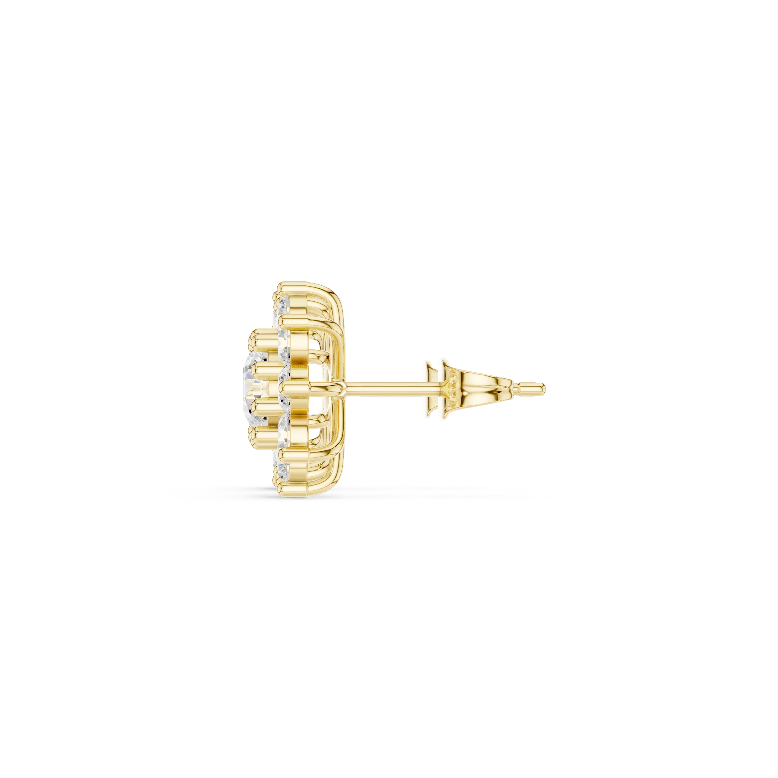 Bloom Radiance Diamond Cluster Stud Earrings