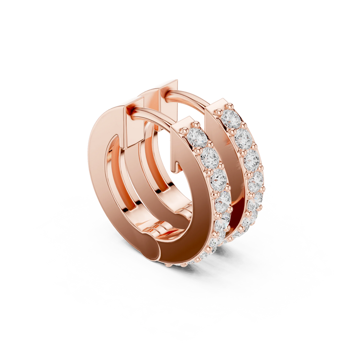 Luna Luxe Diamond Huggie Hoop Earrings